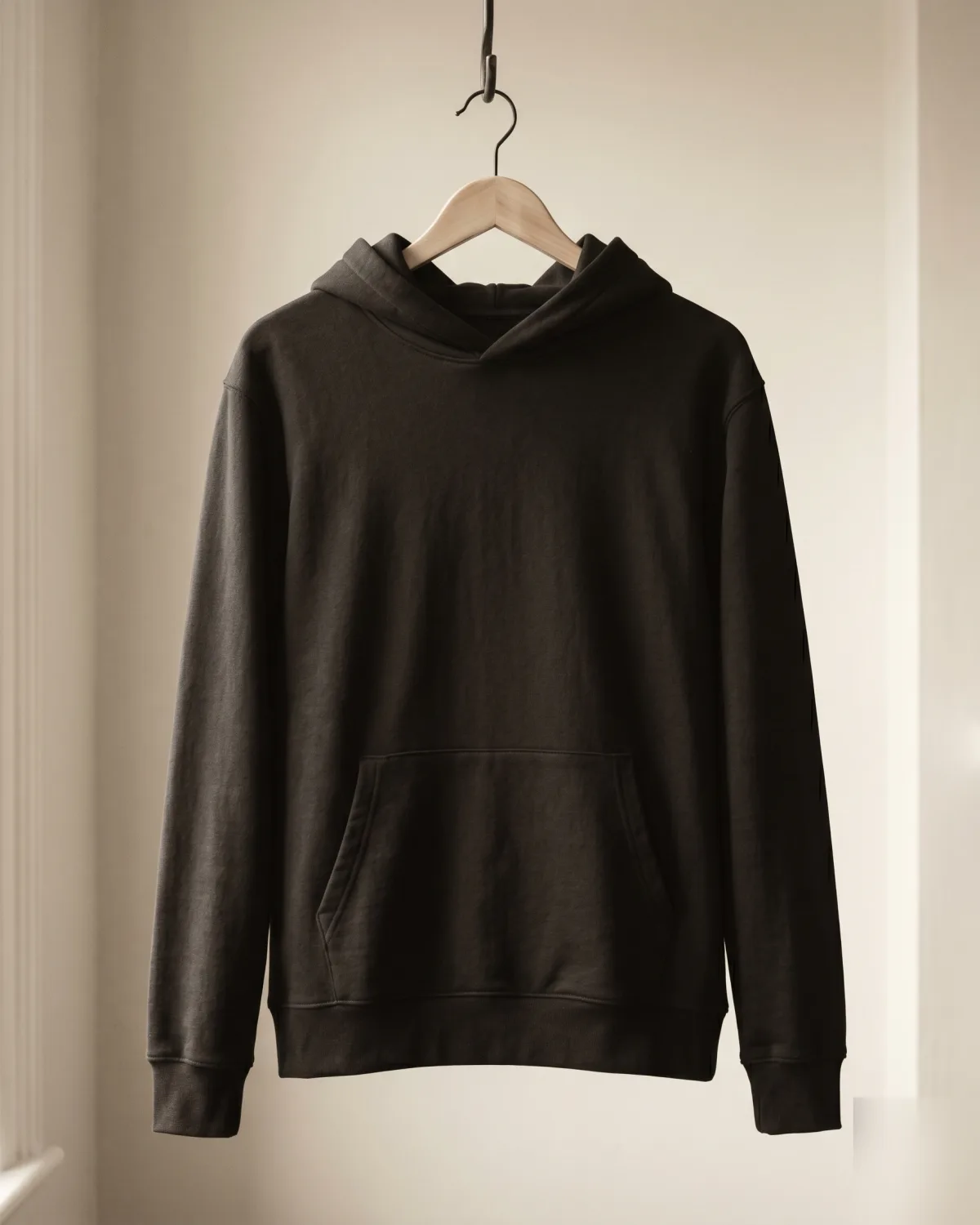 Cosi hoodie in deep matte black.